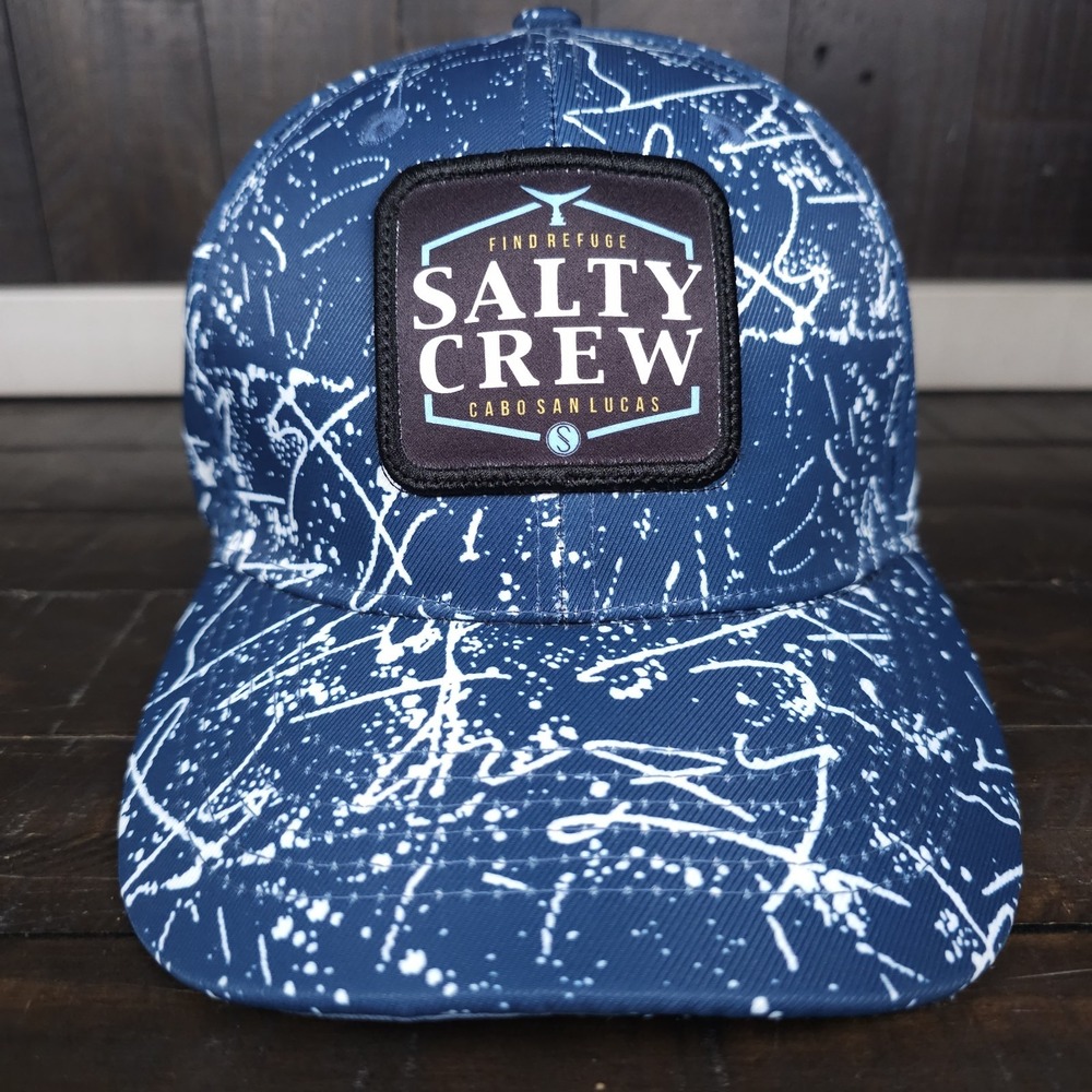 Salty Crew Mens Fitted Adult‎ Medium/Large Blue Cap Hat Cabo San Lucas